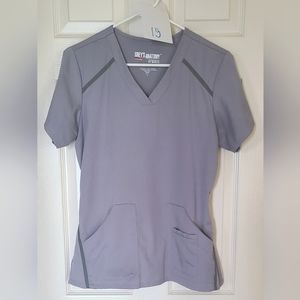 Grey's Anatomy women's scrub top Size Medium, light gray
